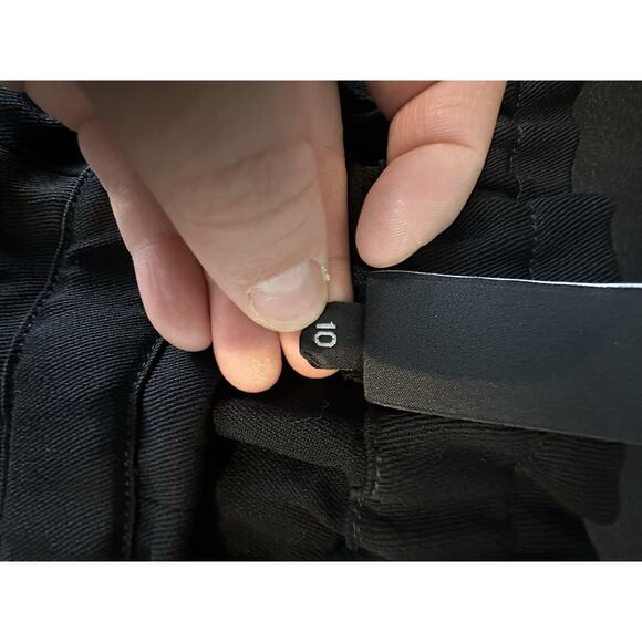 Maria Cornejo Size 10 Women Pull On Tapered Leg Pants Black 25” Inseam 19-23 - Picture 7 of 11